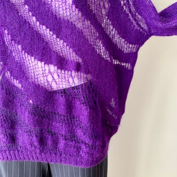 Roberto Cavalli Tiger Print Oversized Mohair Sweater Size 8 - Picture 8 of 14